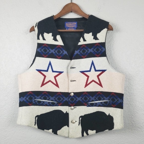 Pendleton Other - PENDLETON WOOLEN MILLS wool Buffalo Americana western vest